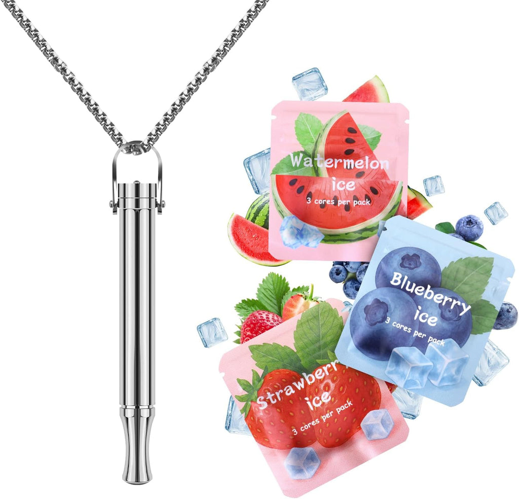 Adjustable Airflow Metal Breathing Necklace with Aroma Core