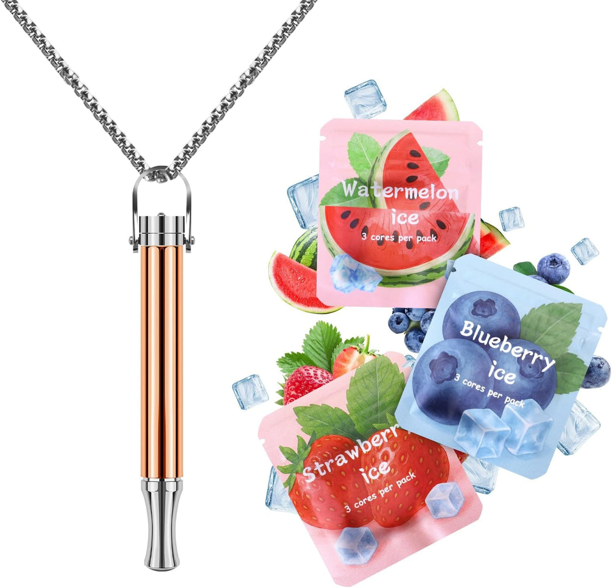 Adjustable Airflow Metal Breathing Necklace with Aroma Core