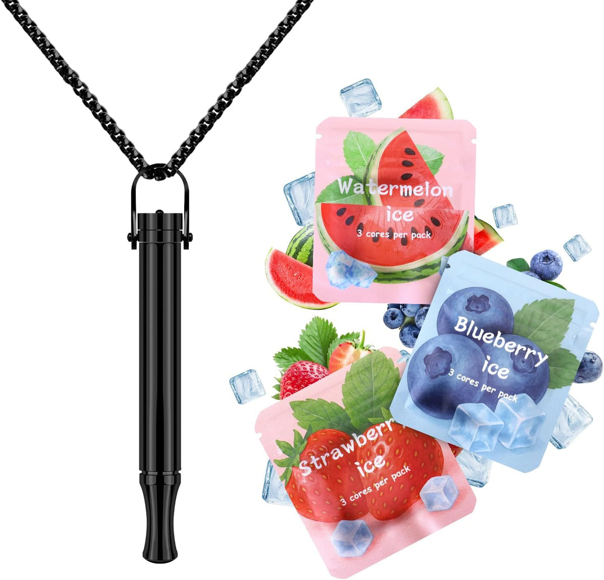 Adjustable Airflow Metal Breathing Necklace with Aroma Core